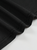 Schwarzes Maxikleid mit Spitze und Dekolleté – Alina