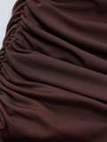 ELEGANT POISE Asymmetrisches Maxikleid mit Schlitz und Raffung – Nora