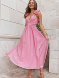 Midikleid Rüschen Rückenfrei Sommer Look – Chloé