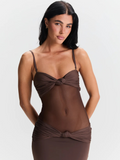 Maxikleid Transparent Sexy Schwarz Stretch Look – Elina