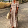 Boho Maxikleid mit V-Ausschnitt – Elina