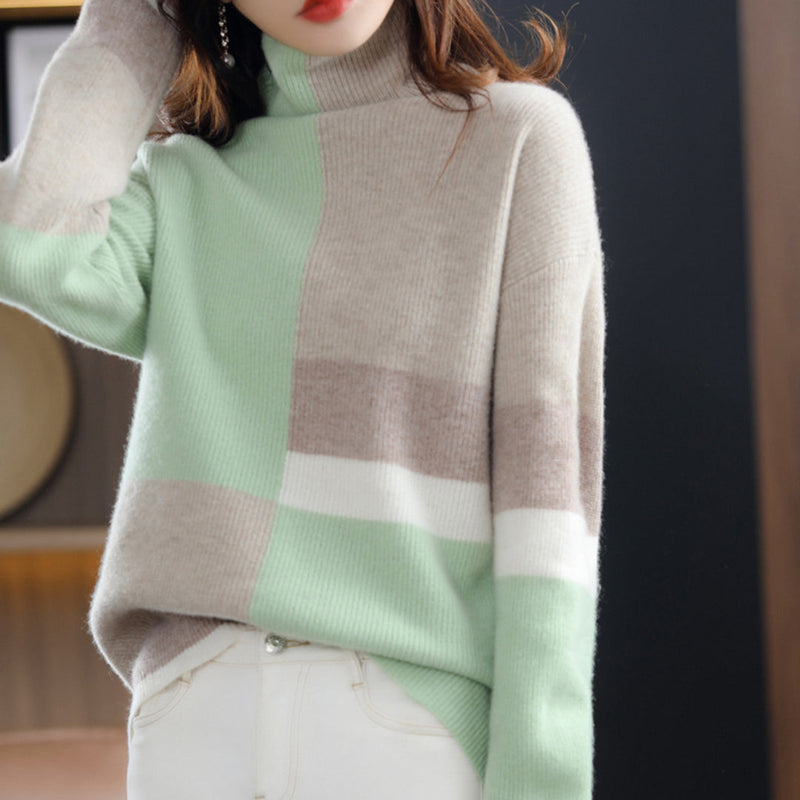 Damen Strickpullover warm weich elegant vielseitig – Angele