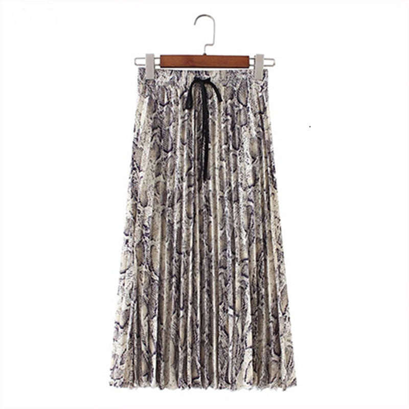 Vintage-Maxi-Rock mit elegantem Tigerdruck – Isabella