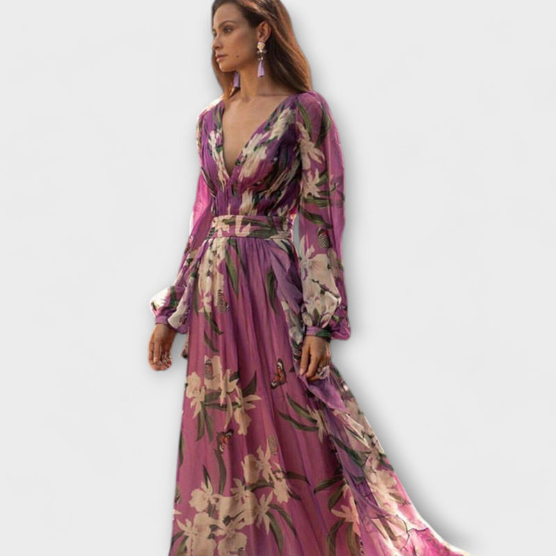 Elegantes Maxikleid Damen Luxus Stil Perfekte Passform – Elvarina