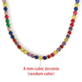 Glitzerndes Tennis-Halsband aus Edelstahl mit Zirkonia – Lena