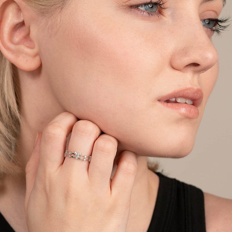 Schmetterling Ring Silber mit Zirkonia Damen – Stella