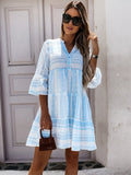 Sommerkleid mit Boho-Muster und Rüschenärmeln – Lena