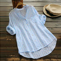 Luftige Langarm Bluse Damen gestreift – Elina