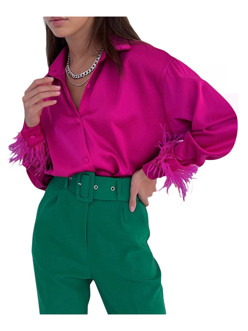 Damen-Bluse mit figurbetonter Passform für Alltag & Büro – Sophie