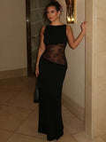 Maxikleid mit Spitze und figurbetontem Schnitt – Valeria