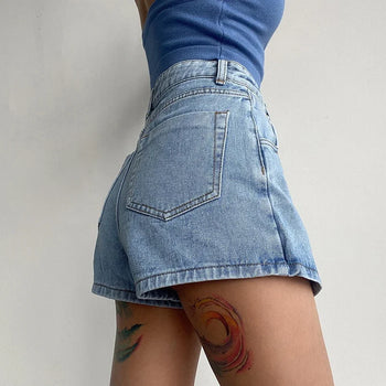 Denim Skort Damen Sommer Casual Trendy Look – Leviona