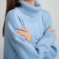 Rollkragenpullover Baumwollmischung Herbst Design Damen – Silvana