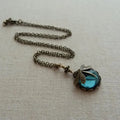 Vintage Libellen Mondstein Halskette für Damen – Emilia