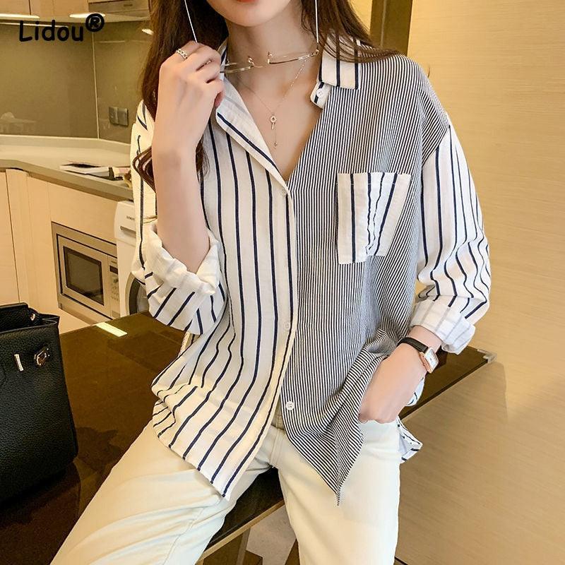 Damenbluse mit Nadelstreifen für elegante Looks – Clara