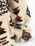 Warmer Azteken Strick-Cardigan mit Vintage-Design – Lena