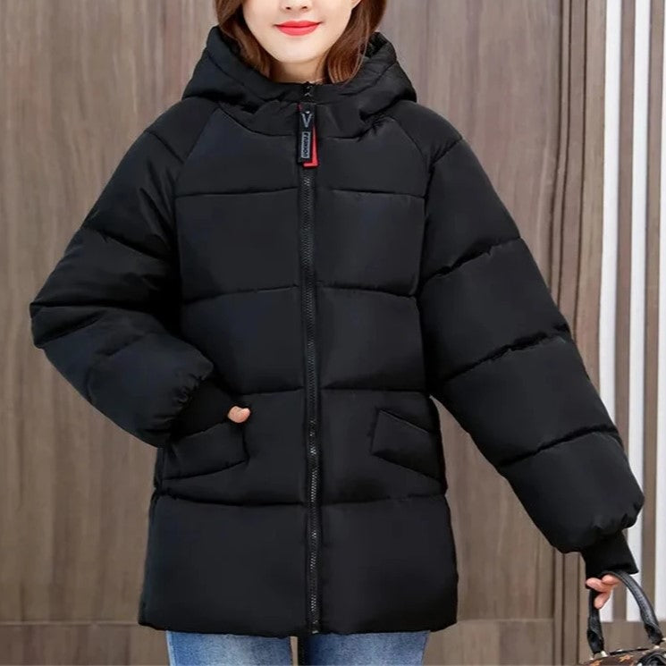 Oversize Winterparka mit Kapuze & Baumwollpolsterung – Maggie