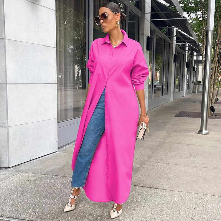 Langes T-Shirt-Kleid Damen – Bequem & Stilvoll – Anna