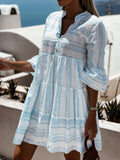 Sommerkleid mit Boho-Muster und Rüschenärmeln – Lena