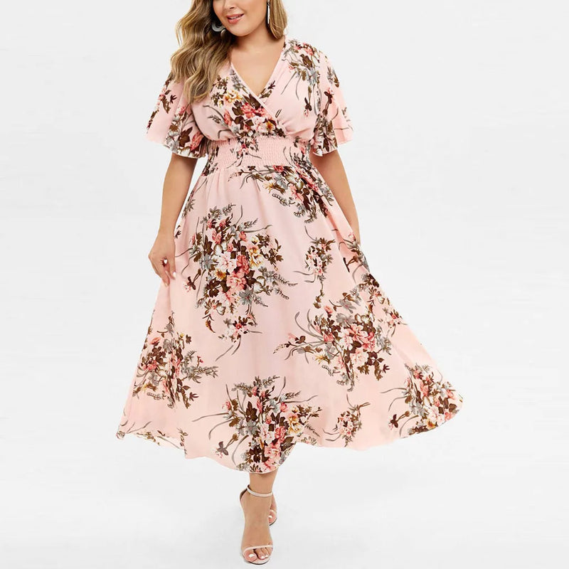 Luftiges Boho Chiffon-Kleid in Übergröße – Leonie