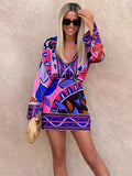 Stilvolles Zweiteiler-Set mit Bermuda-Print – Alessia