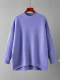 Gerippter Oversize-Strickpullover für Damen – Lina