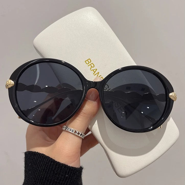 Vintage Sonnenbrille mit Farbverlauf und Metallakzenten – Damen