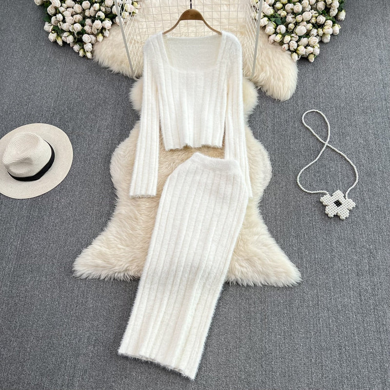 Elegantes Set mit Rock & Pullover für Damen – Marisa