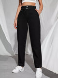 Elastische High-Waist Mom-Jeans in Übergröße – Sophie