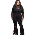 Stretch-Schlagjeans High Waist Plus Size – Mia