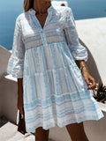 Sommerkleid mit Boho-Muster und Rüschenärmeln – Lena