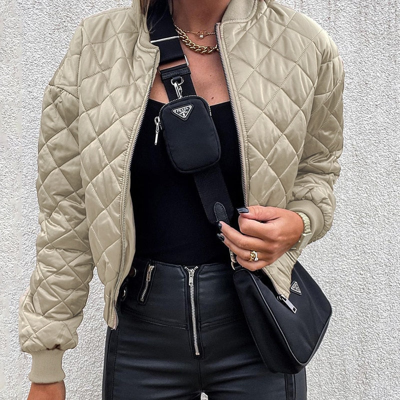 Elegante Übergangsjacke mit Satin-Finish – Alina