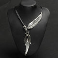 Goldene Feder Halskette Leder Boho Schmuck – Sophia