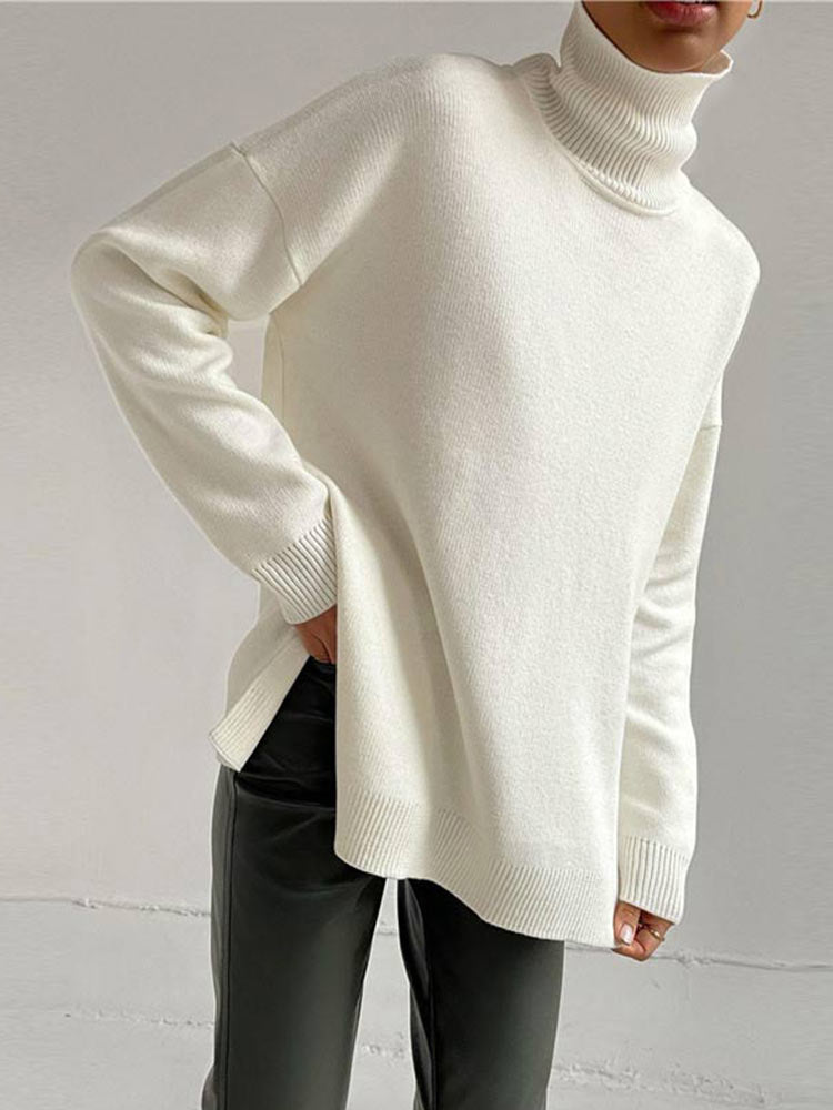 Oversized Damenpullover mit Rollkragen & modernem Stil – Mila