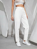 Elastische High-Waist Mom-Jeans in Übergröße – Sophie