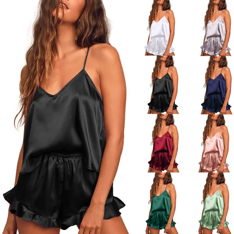 Satin-Pyjama Set Damen Elegant und Bequem – Sofia