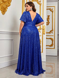 Elegantes Pailletten-Maxikleid in Übergröße für Damen – Sophie