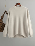 Gerippter Oversize-Strickpullover für Damen – Lina