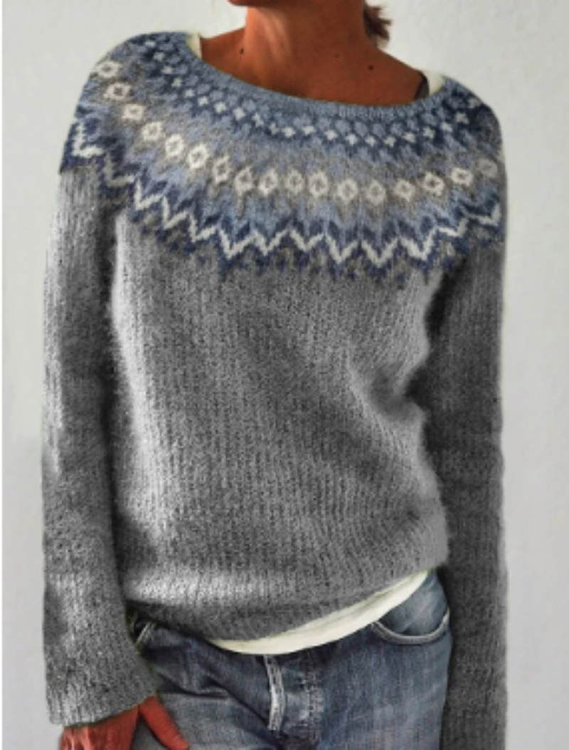 Damenpullover mit geometrischem Muster – Lena