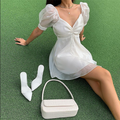 Elegantes kristallweißes Kleid für Damen – Seraphina
