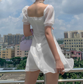 Elegantes kristallweißes Kleid für Damen – Seraphina