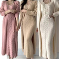 Herbstliches Strickkleid mit Cardigan Set – Sophie