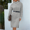 Strickkleid mit Spitze für Damen – Sophia