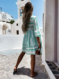 Sommerkleid mit Boho-Muster und Rüschenärmeln – Lena