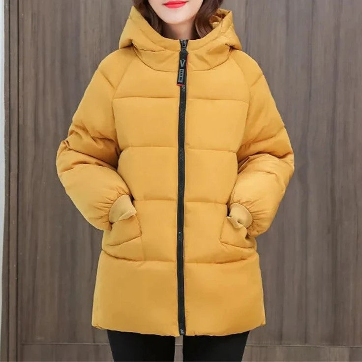 Wattierter Baumwollparka mit Kapuze für Winter – Emily