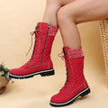 Stylische Winterstiefel mit Plüsch und Plateausohle – Katharina