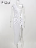 Luftiges Strandkleid mit One-Shoulder-Design – Alina