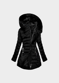 Warme Outdoorjacke mit Kapuze und Teddyfutter – Eliza
