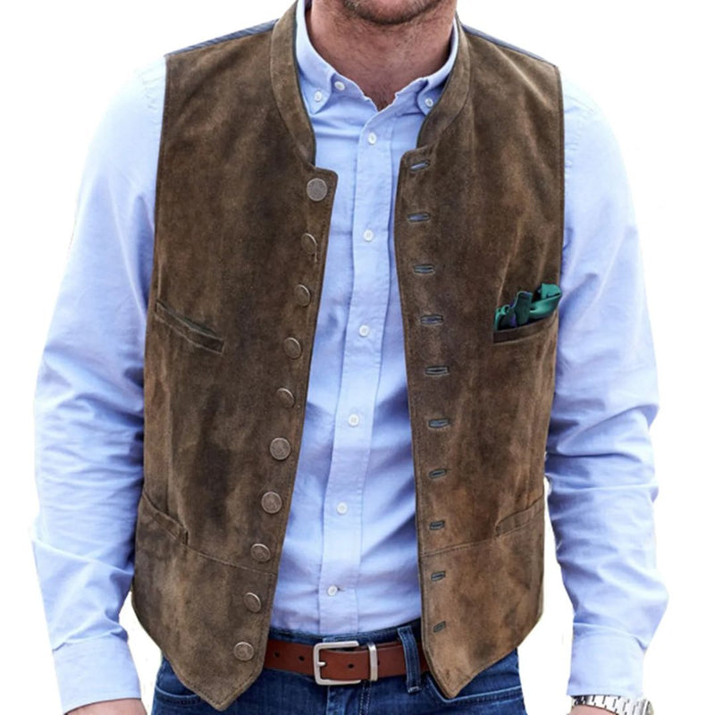 Vintage-Trachtenweste im Steampunk-Stil für Herren – Angelo