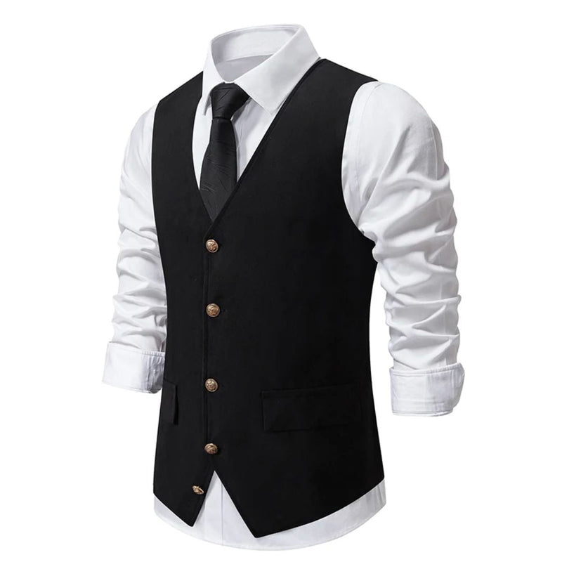 Vintage-Wildlederweste im Steampunk-Stil – Miguel