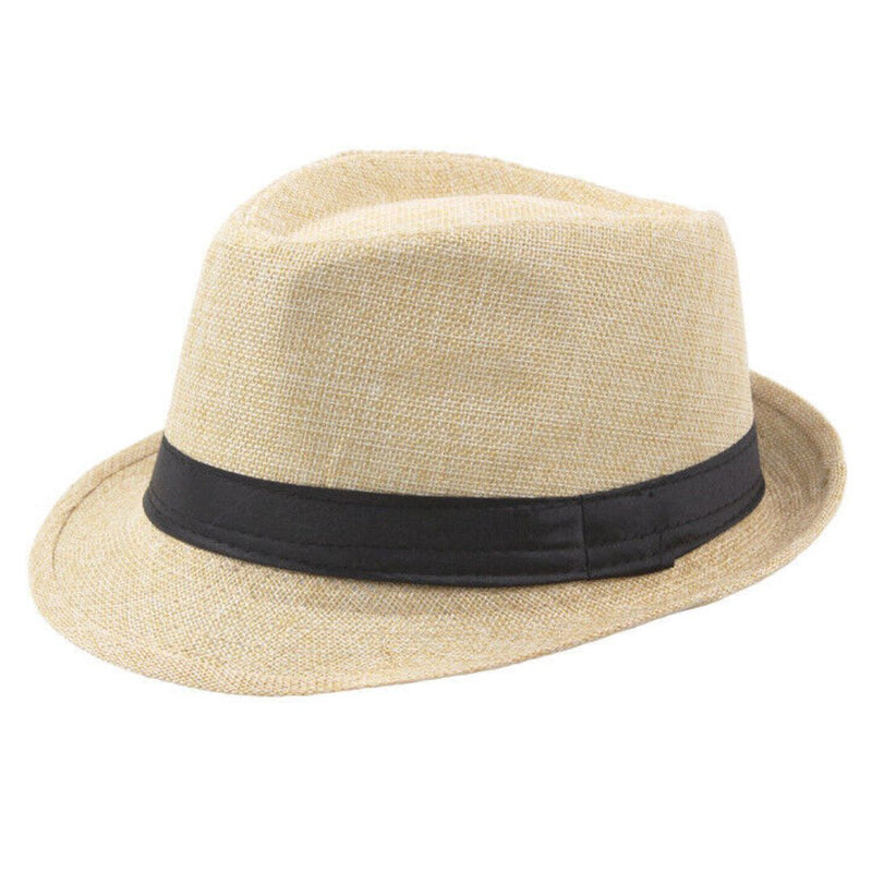 Eleganter Fedora-Trachtenhut aus Leinen mit breiter Krempe – Mikael